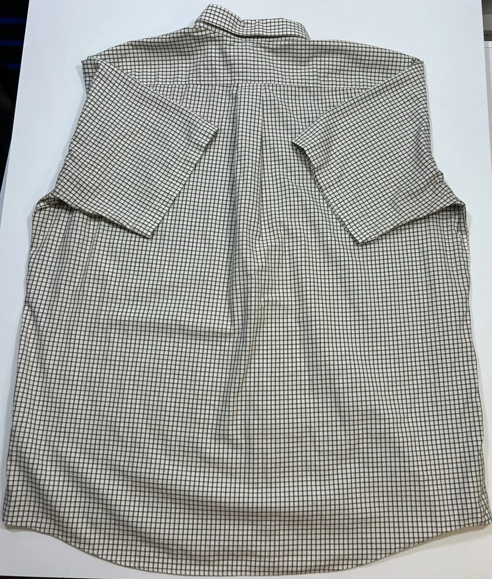 L.L. Bean Men’s Short Sleeve Checkered Shirt XL 100% Cotton